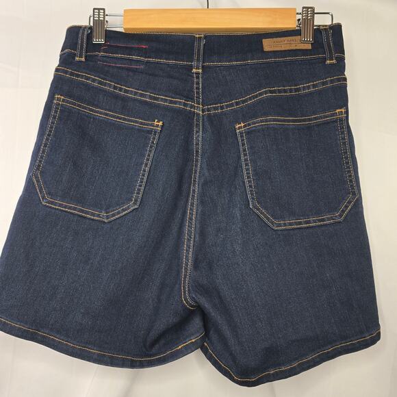 Angry Rabbit Dark Wash High-Waist Blue Denim Jean Shorts Size 30 - Picture 7 of 7